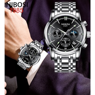 NIBOSI Relógio De Pulso Masculino Casual À Prova D