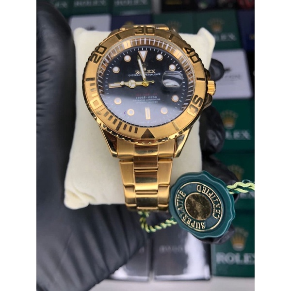 relogio rolex dourado fundo preto GMT masculino luxo + caixa | Shopee ...