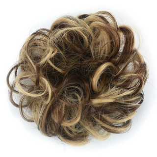 Elastic Hair Bun Synthetic Chignon high-temperature Curly Women Fashion  Ponytail Scrunchie | Shopee Brasil