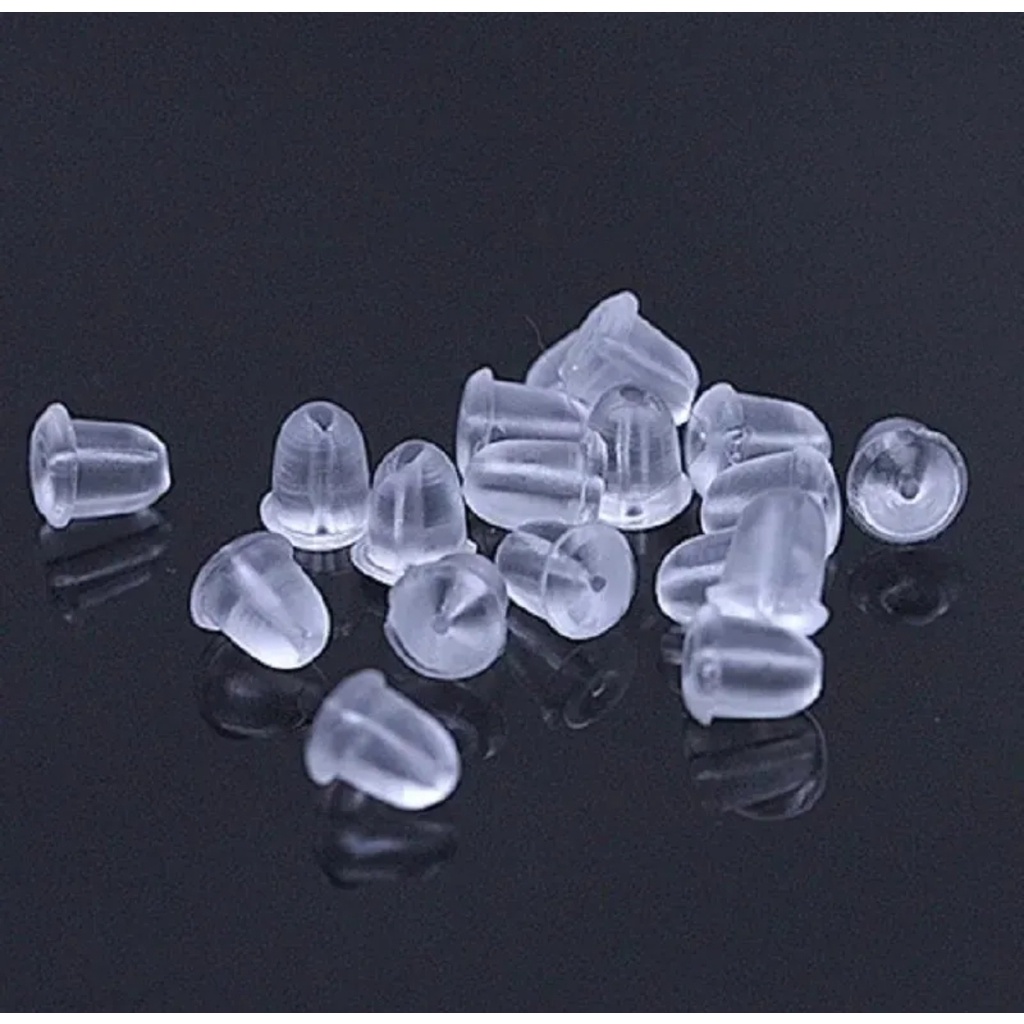 Tarracha De Silicone Para Brincos - 100peças