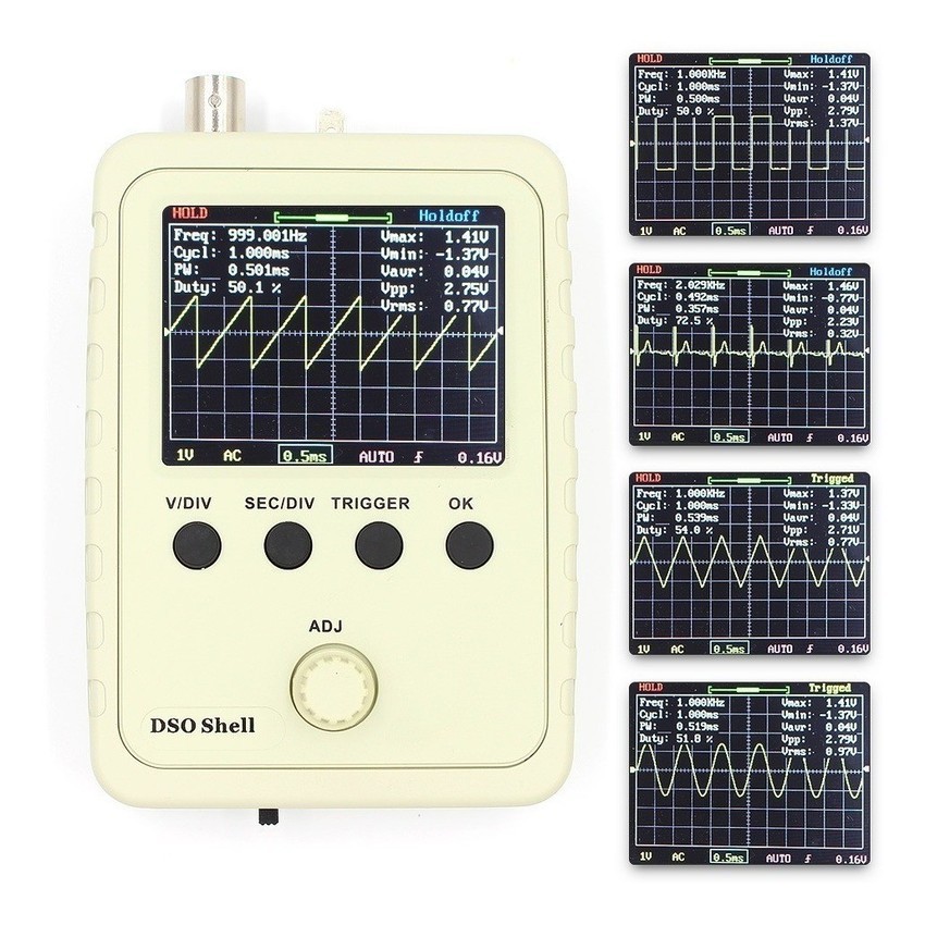 Mini Osciloscópio Digital Dso150 + Fonte 9v