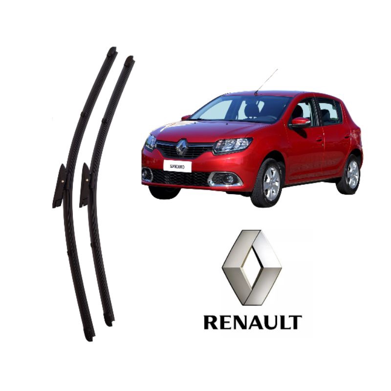 Par Palheta Limpador Parabrisa Dianteiro Renault Sandero Logan 2014 á 2021 em Oferta na Shopee
