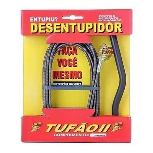 Desentupidor De Canos e calhas Profissional Com Mola Rotativa de 10 Metros