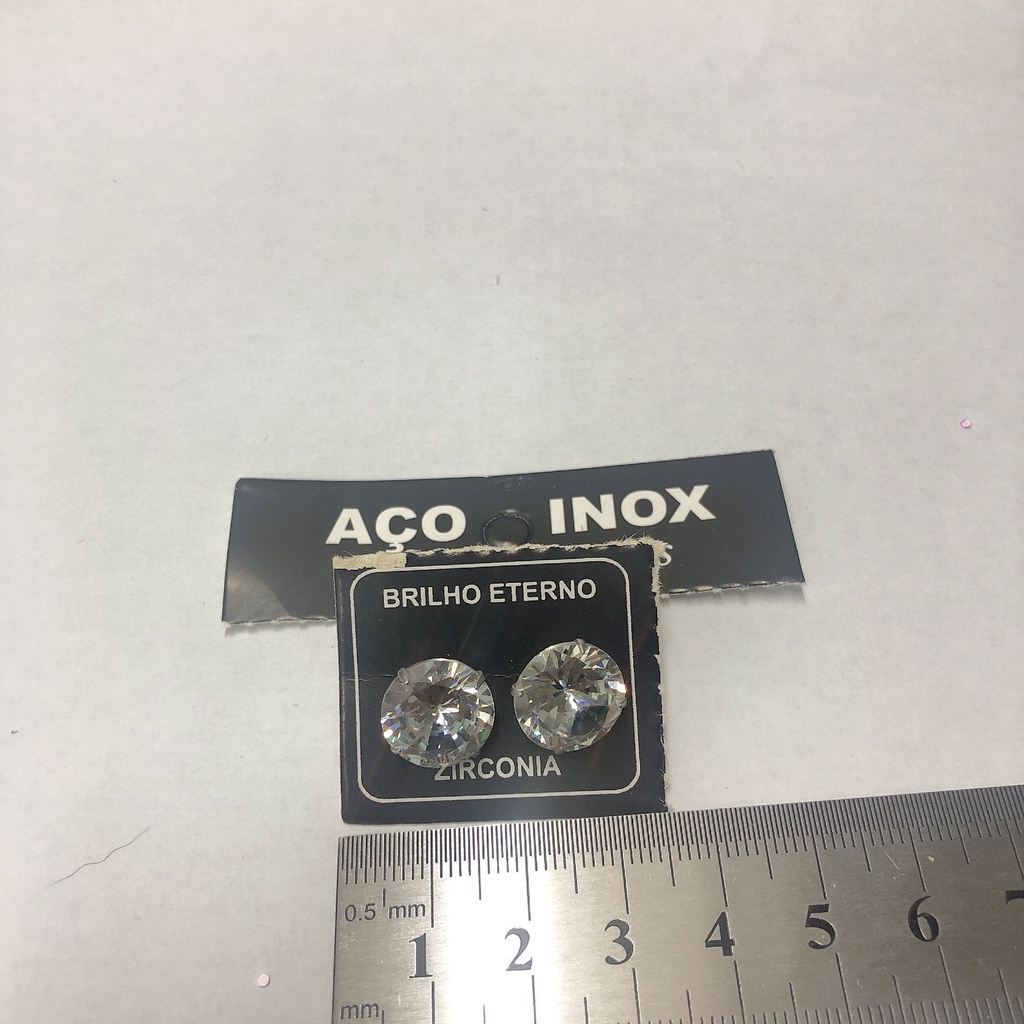 Brinco Masculino e Feminino Zirconia em Aço inox / Ponto de Luz em Oferta na Shopee