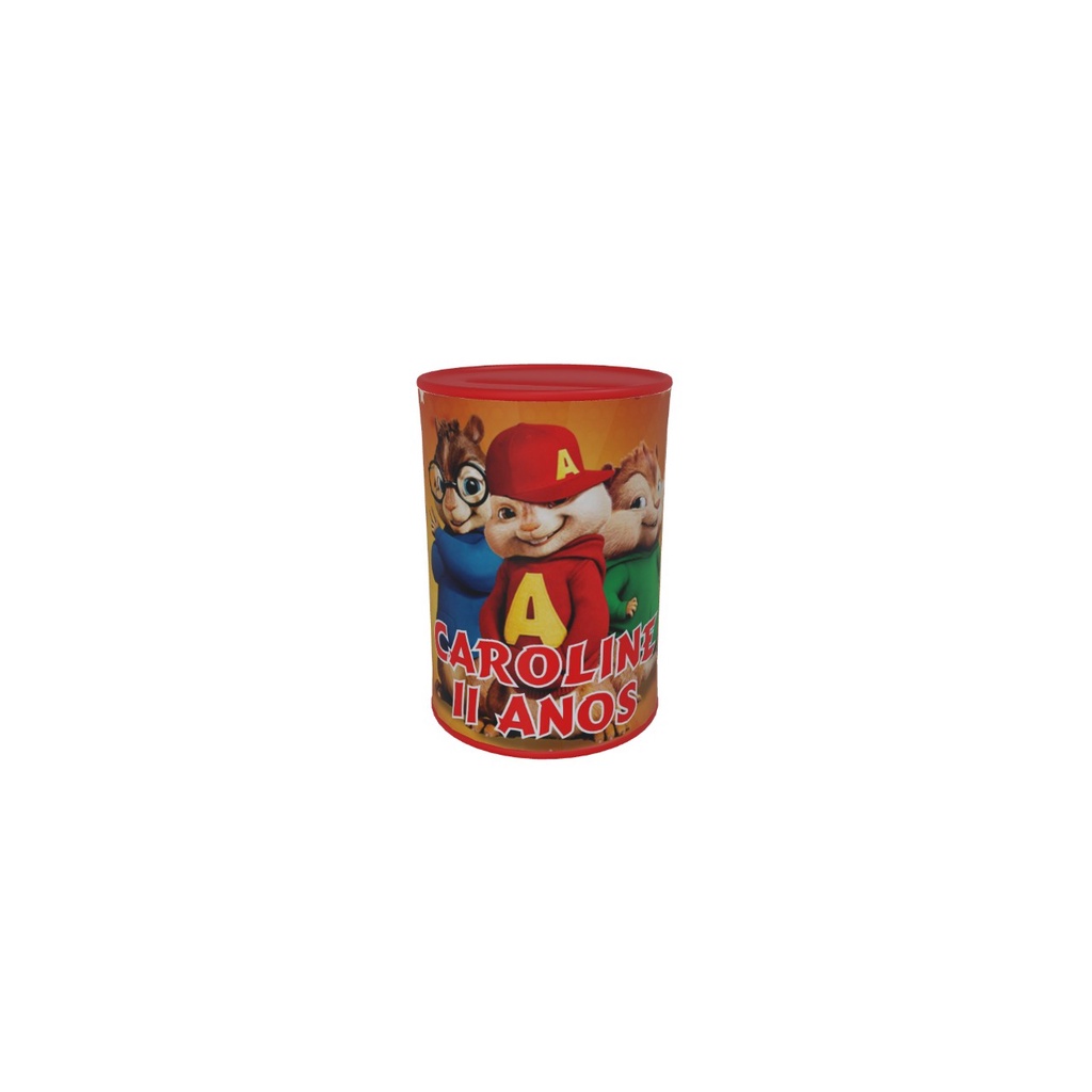Cofrinho Personalizado - Alvin e os esquilos - 10 unidades