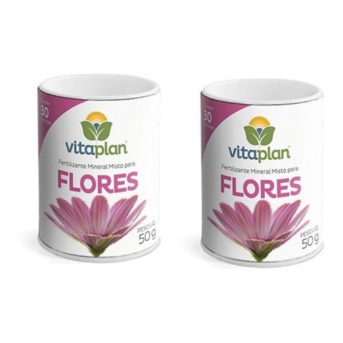 2X Fertilizante Flores Liberação Lenta 50g VITAPLAN