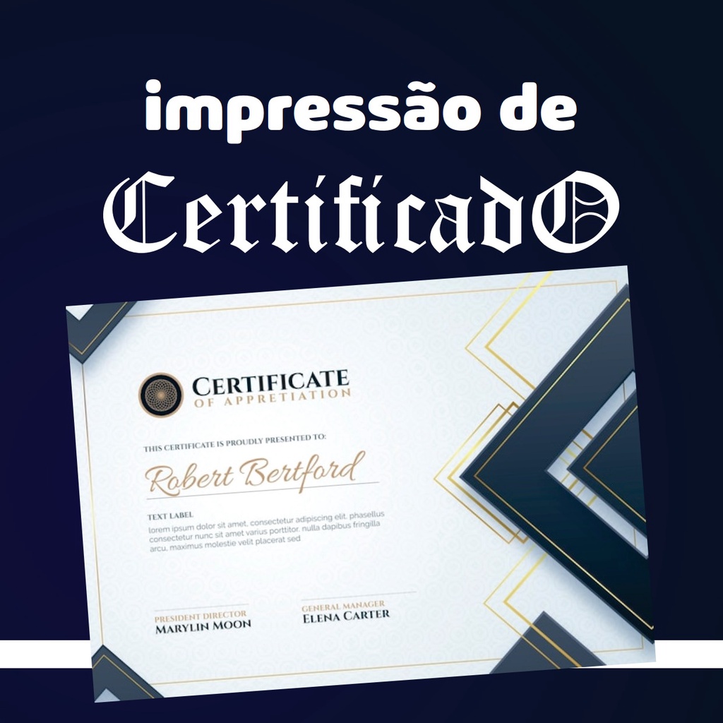 Impressão de Certificado A4 | Shopee Brasil