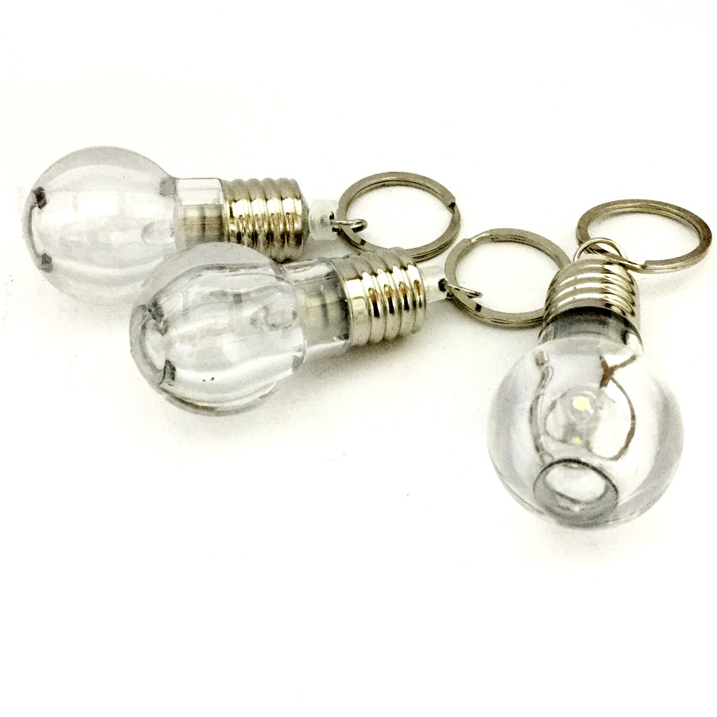 Chaveiro Lâmpada Led Branco Lembrancinhas/festa - 12 Und