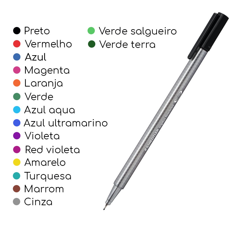 Feutre Staedtler Triplus Fineliner 0,3 Mm - Pointe Superfine Métal, Encre Dry Safe, Couleur Ocre Roux - 7