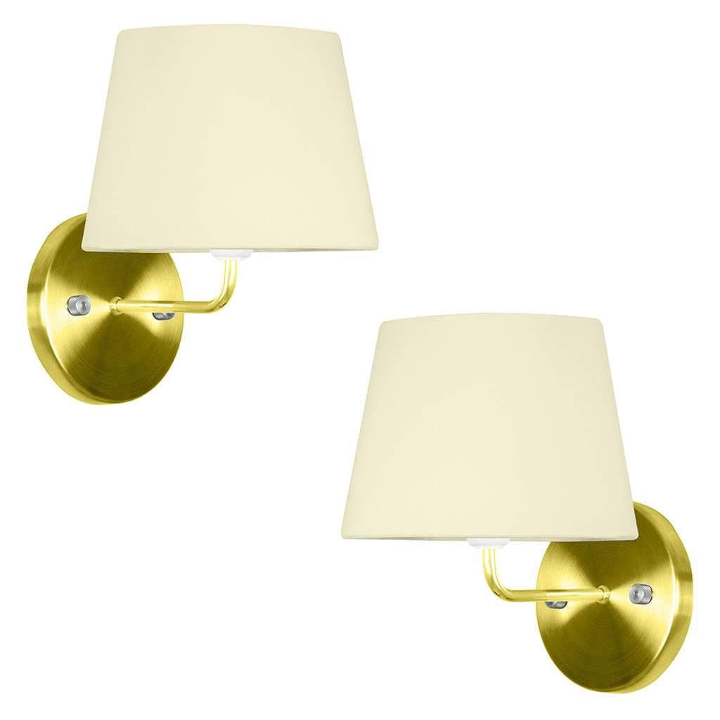 Kit 2 Arandela Dourado De Cupula Tradicional Bege em Oferta na Shopee