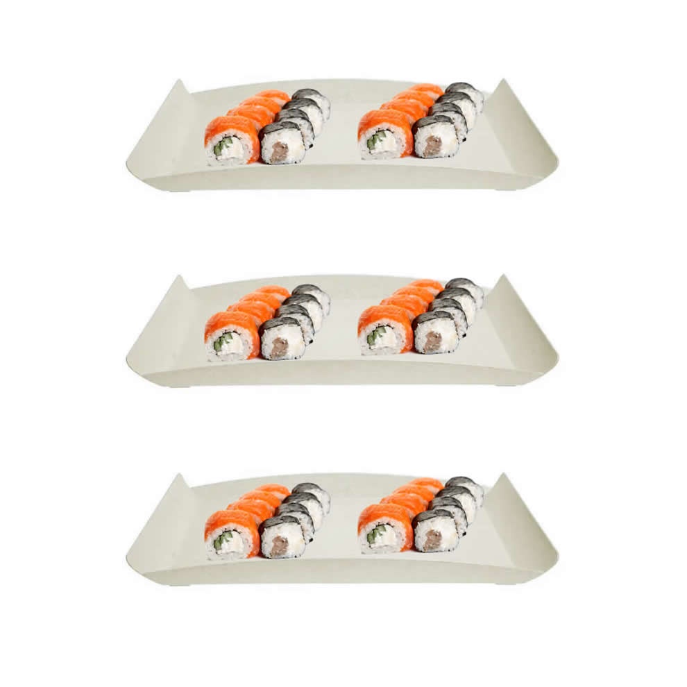 3UN BANDEJA ZEN PETISQUEIRA  34X18CM ECOLÓGICA - BEGE