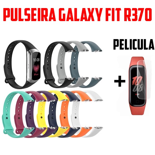 Pulseira Para Samsung Galaxy Fit Sm R370 + pelicula de silicone colorida de subs