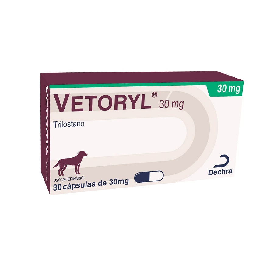 Inibidor Enzimático Dechra Vetoryl para Cães 30mg - 30 Cápsulas - Pets