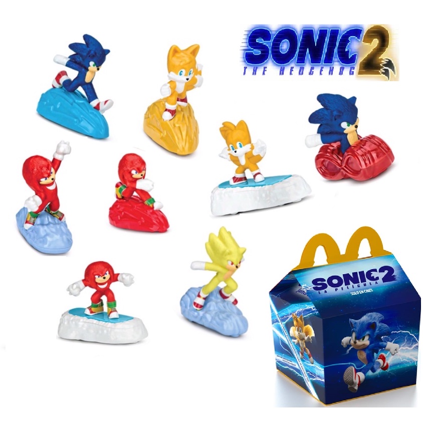 Sonic 2 Mc Donalds Lanche Feliz Coleção Bonecos Sonic O Filme