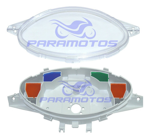 Carcaça Intermediaria Painel + Lente Biz 100 Paramotos