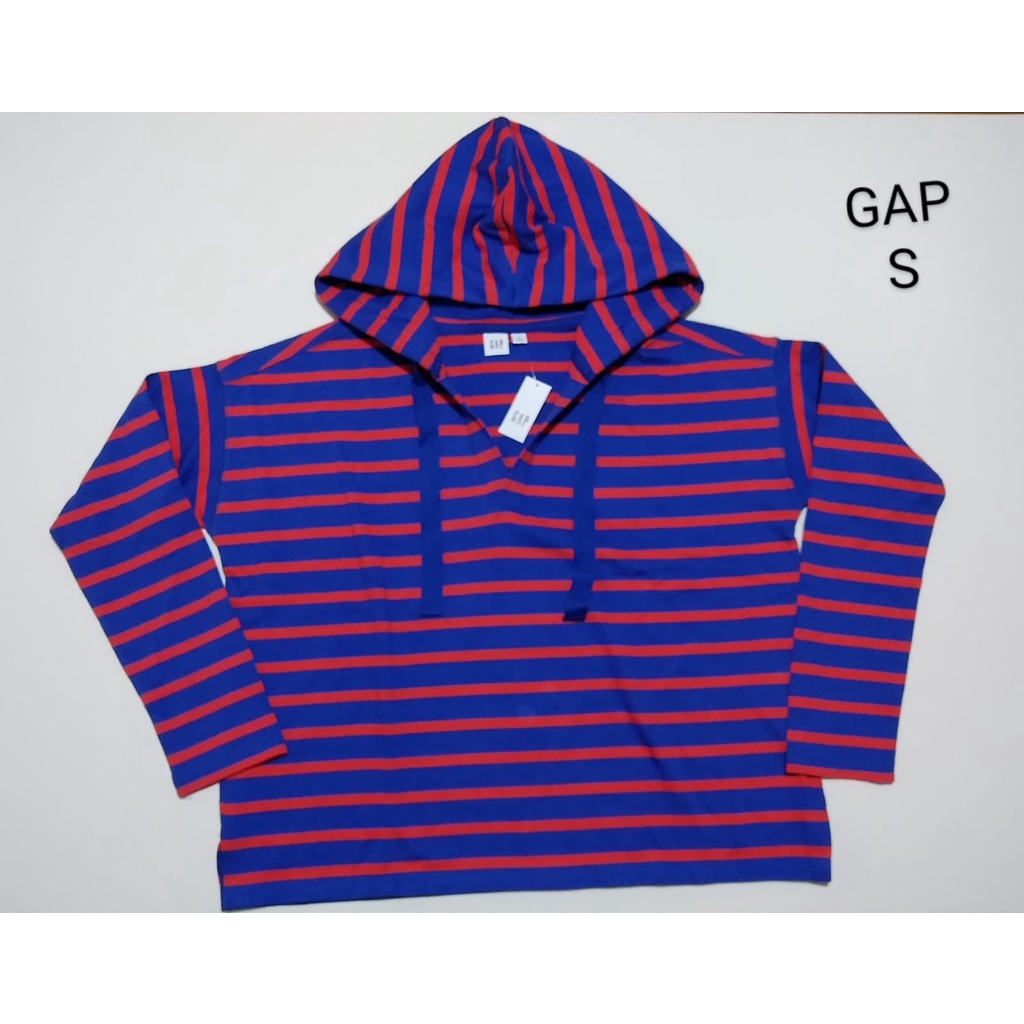 Blusa feminina listrada com capuz - Gap - Tamanho Pequeno (S - Small)