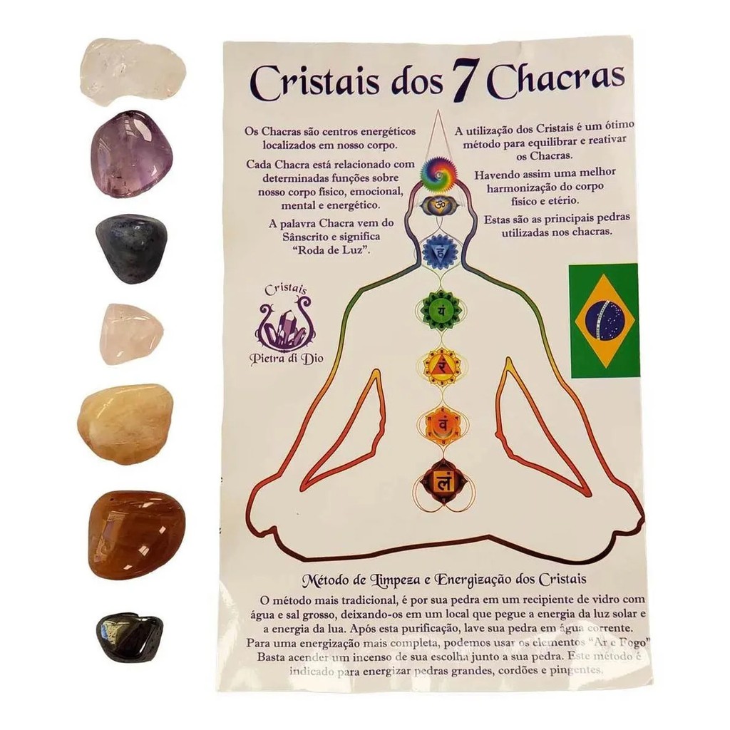 Kit Pedras Cristais Dos Chakras Shopee Brasil