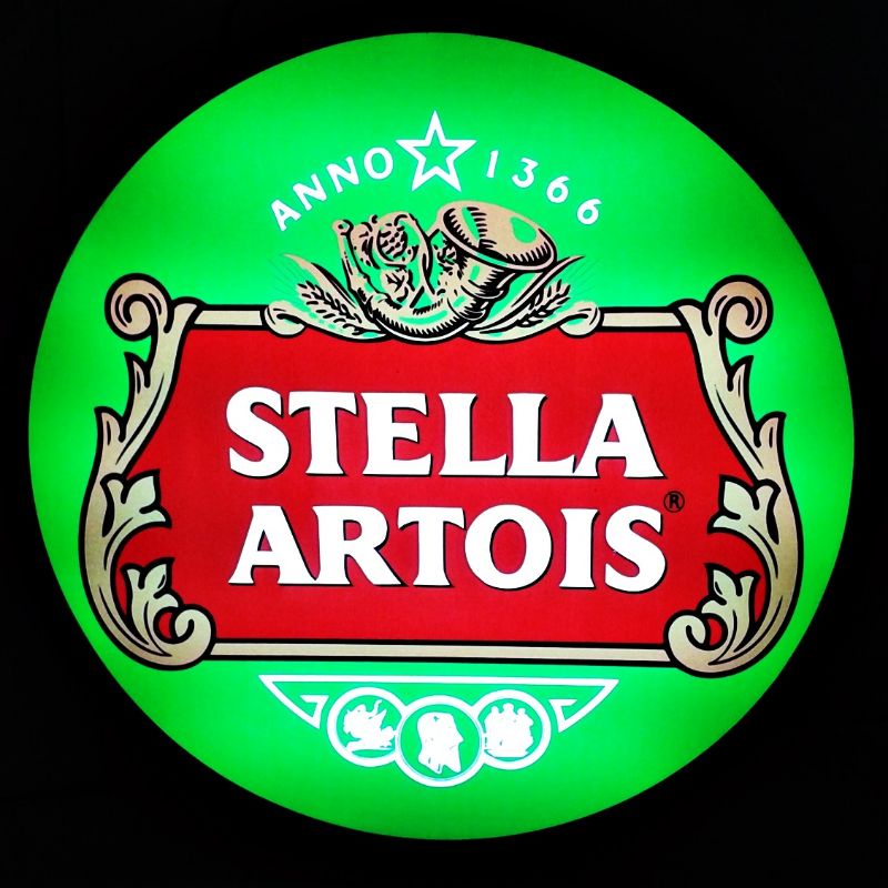 Luminoso 22cm Cerveja Placa De Led Luminária Abajur Bar Luz cantinho do churrasco bebida redondo 3D