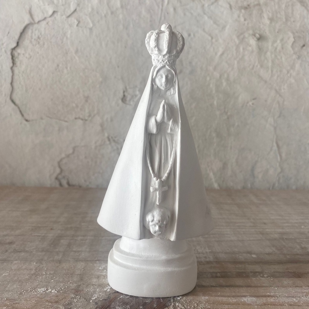 Imagem Nossa Senhora Aparecida 16cm Gesso Cru Para Artesanato