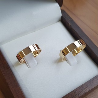 Par de Alianças de Moeda Antiga 4 mm Quadrada Compromisso Noivado Casamento em Oferta na Shopee