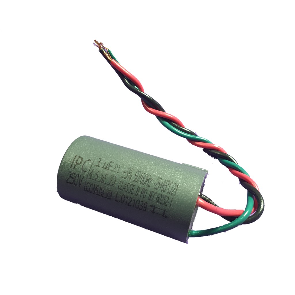 Capacitor para Ventilador De Teto 3 Fios 7,5uf (3+4,5uf) 110v / 250v