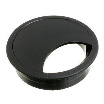 Acabamento Passa Fio ( Passa Cabo) 46mm 02 Peças Cor Preto