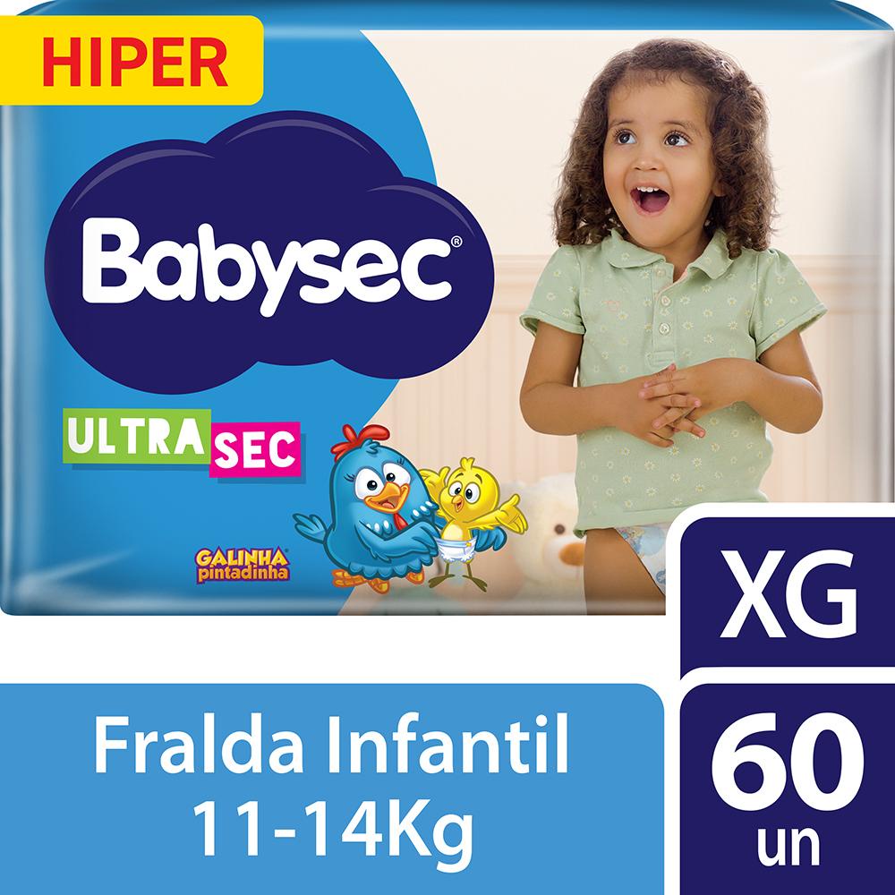 Fralda Babysec Galinha Pintadinha Ultrasec Hiper Tamanho XG 60 unidades em Oferta na Shopee