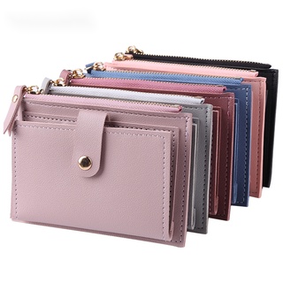 Carteira Feminina De Luxo Designer Moda Bolsa Sólida Fofa Pequena PU Com Alça