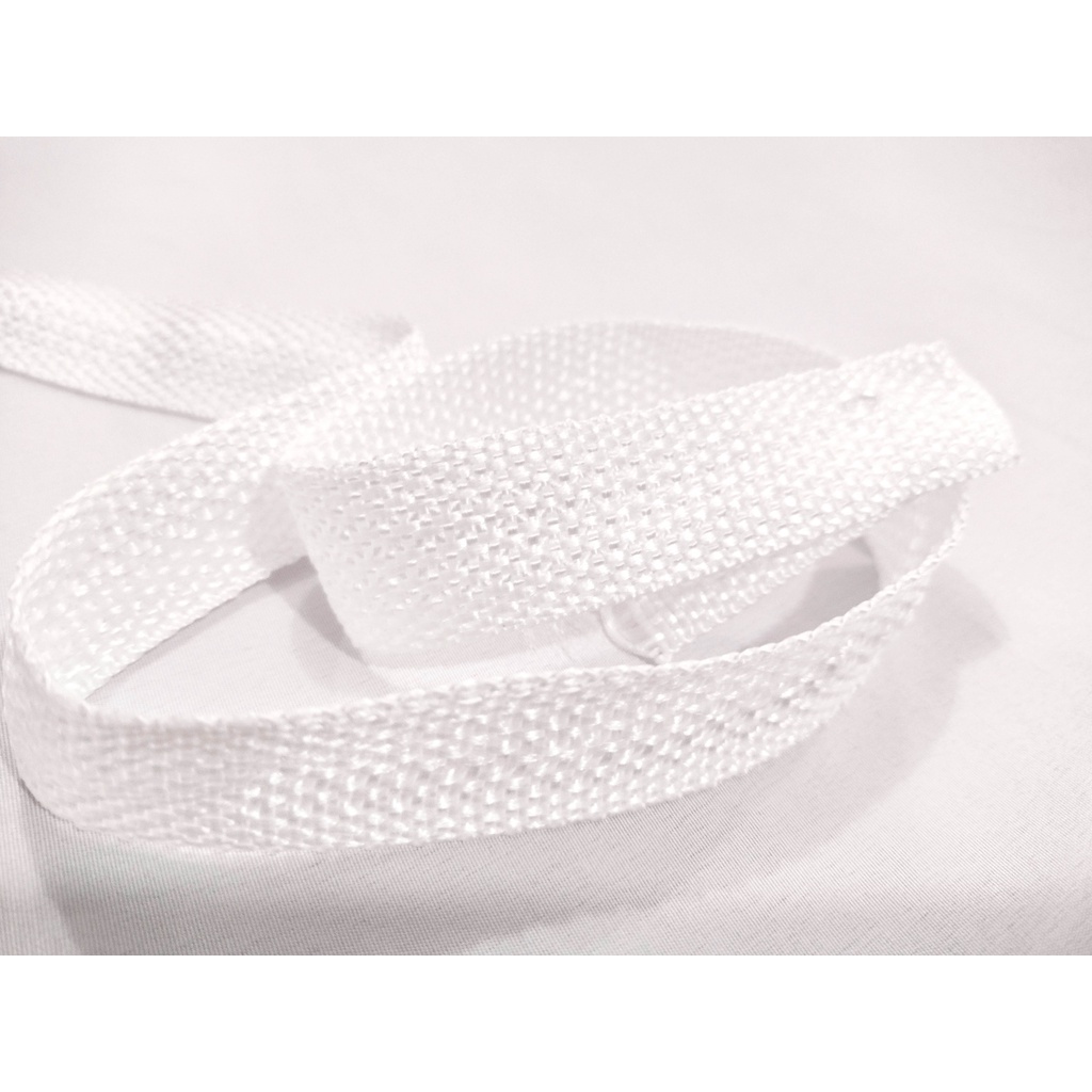 Alça para Bolsa 25mm de Nylon com 10 Metros cor Branco,  Alça de Mochila e Bolsa com 10 Metros