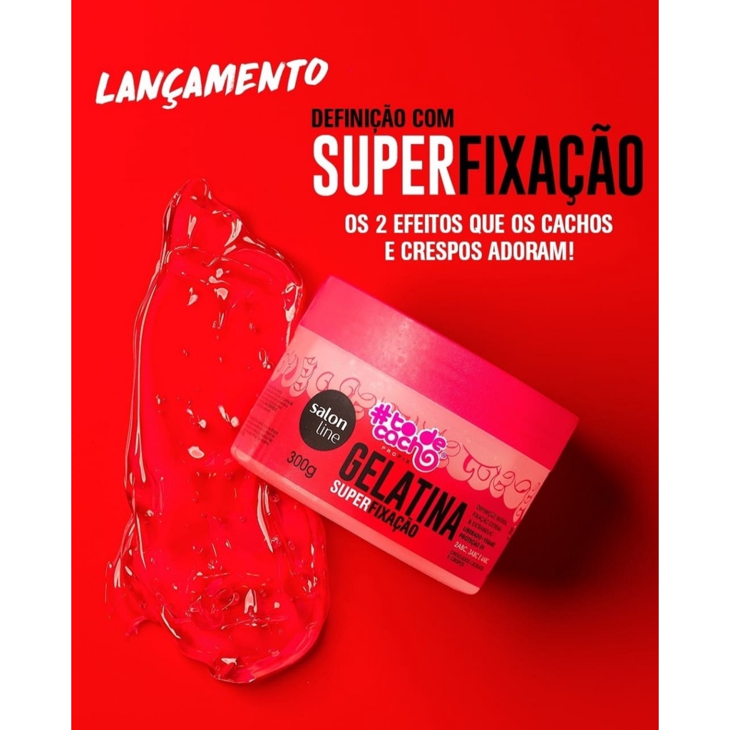 Gelatina Super Fixacao To De Cacho 300g Salon Line Shopee Brasil