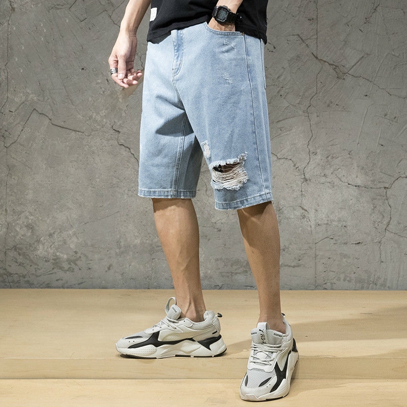 bermuda jeans masculina cortada
