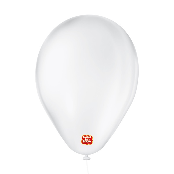 Balão de Festa Basic - Branco - 6,5"- 50 unidades