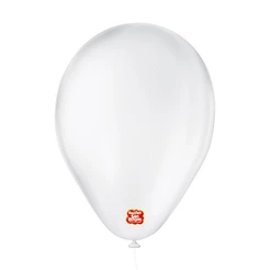 Balão de Festa Basic - Branco - 6,5"- 50 unidades