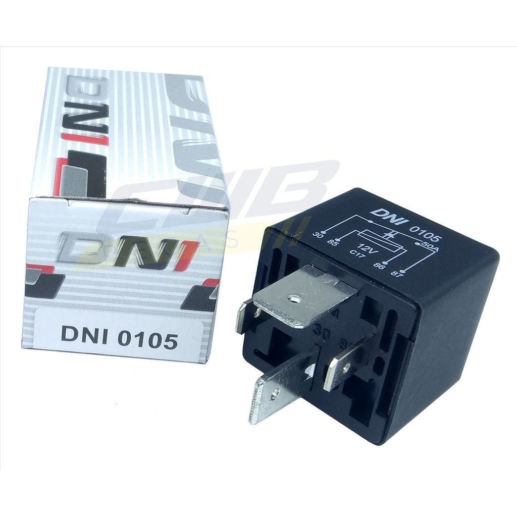 Dni0105 - Relé Auxiliar, Injeção Eletrônica 50a 12v