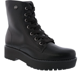 Bota Coturno Via Marte Plataforma com Pespontos Preto