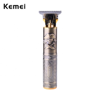 Aparador De Pelos Elétricos Kemei T9 0MM , Máquina De Acabamento De Cabelo em Oferta na Shopee