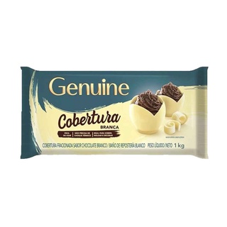 Cobertura Fracionada Branca Barra 1kg - Genuine
