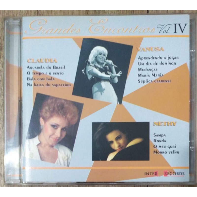CD grandes encontros vol 4 - Cláudia, Vanusa, nethy