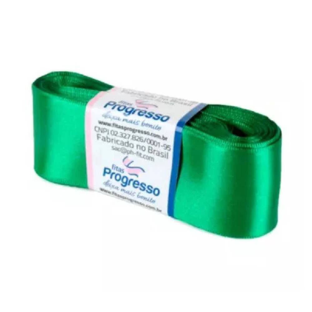 Fita de Cetim Progresso 38mm nº9 10m 217 Verde Bandeira 1un