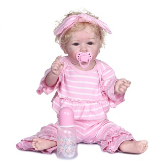 Npk 56 Cm Rebborn Baby Doll Soft Full Body Silicone100% Hand-Made Dailed Painting Collectiblescan Take Bath