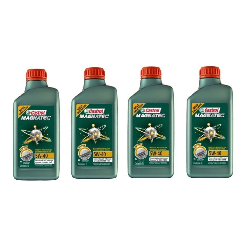 Kit 4 Castrol 5w40 Sintetico Original Vw 508.88 Up