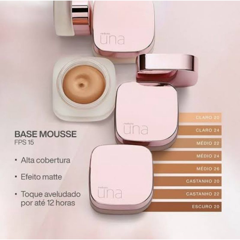 Base mousse natura Una 20g | Shopee Brasil