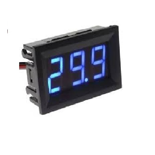 Voltímetro Digital Com Remote 0~30v Bateria Som Carro Azul
