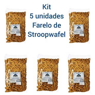 Kit 5 unidades de Farelo de Stroopwafel wafel holandês 300g Moinhos