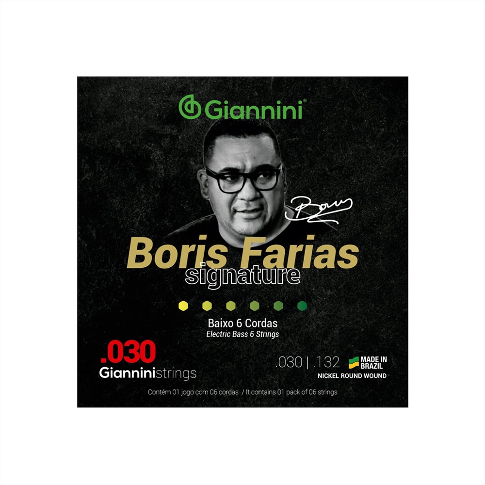 Encordoamento P/ Contra Baixo 6 Cordas Giannini Boris Faria
