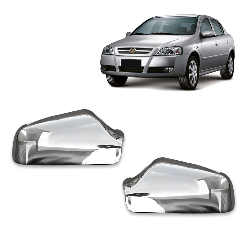 Par Aplique Cromado para Capa Retrovisor Astra 1999 2000 2001 2002 2003 2004 2005 2006 2007 2008 2009 2010 2011