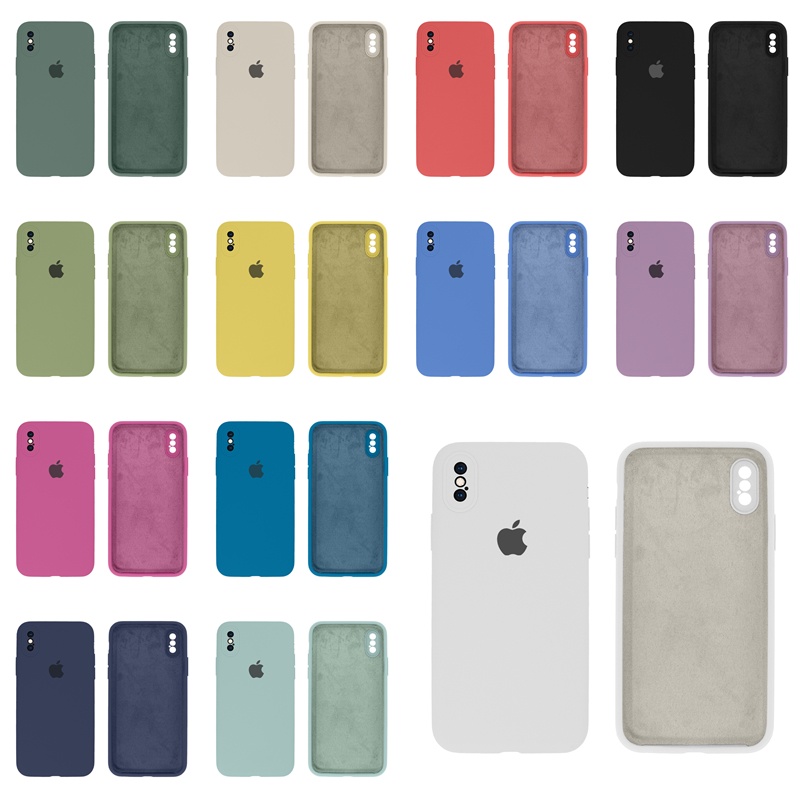 Capa Capinha com Proteção de Câmera para iPhone X e iPhone XS em Silicone Rígido com Interior Aveludado idêntico a original
