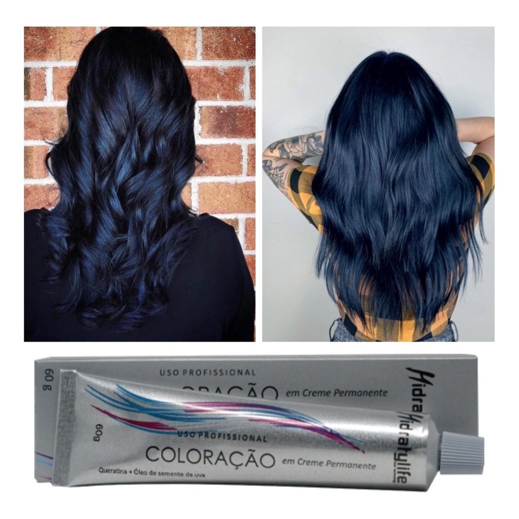Tinta Azulada | Coloração Permanente Tinta Preto Azulado 1.0 Melhor ...