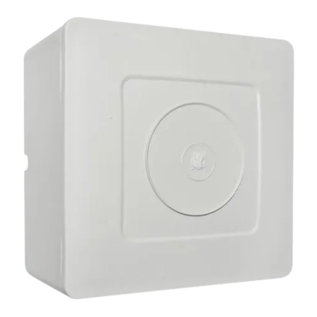 Caixa De Sobrepor Balun Cftv Quadrada Branca Com Tampa Cega