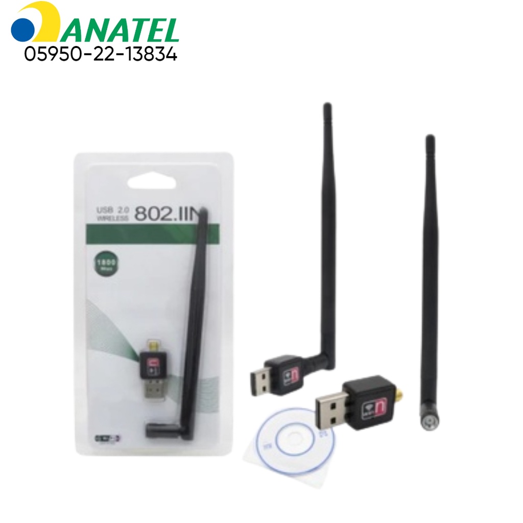 Antena Wifi Adaptador Wireless Usb 2.0 802.11n - KAP-T8188